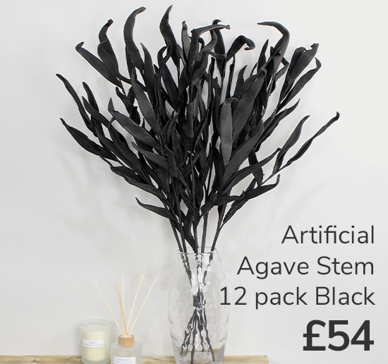 Artificial Agave Stem 86cm 12 pack Black